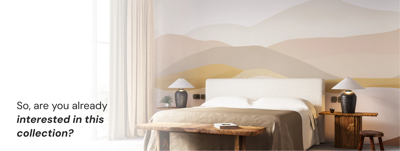 Bedroom look stunning with mountain wallpaper